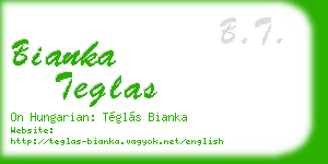 bianka teglas business card
