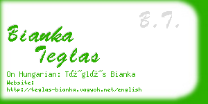 bianka teglas business card